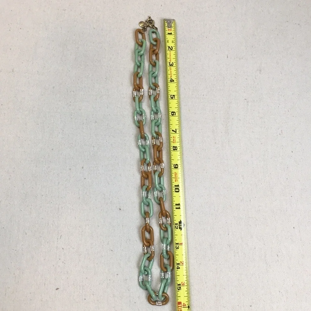 J Crew Chunky Chain necklace w rhinestones